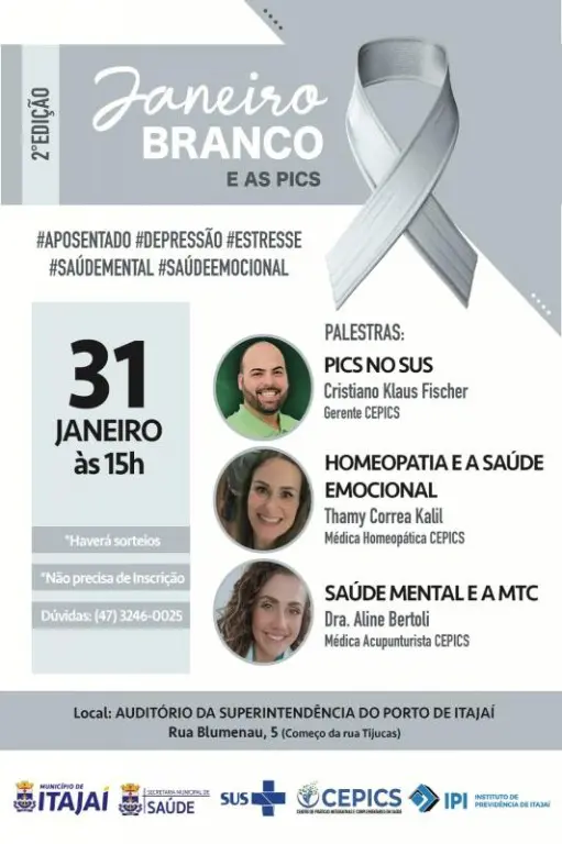 Itajaí realiza segunda edição do evento Janeiro Branco e as PICS