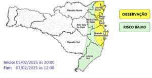 Intensificação de corrente marítima pode trazer chuva nos próximos dias
