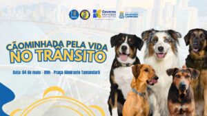 Cãominhada Pela Vida no Trânsito abre o Maio Amarelo em Balneário Camboriú