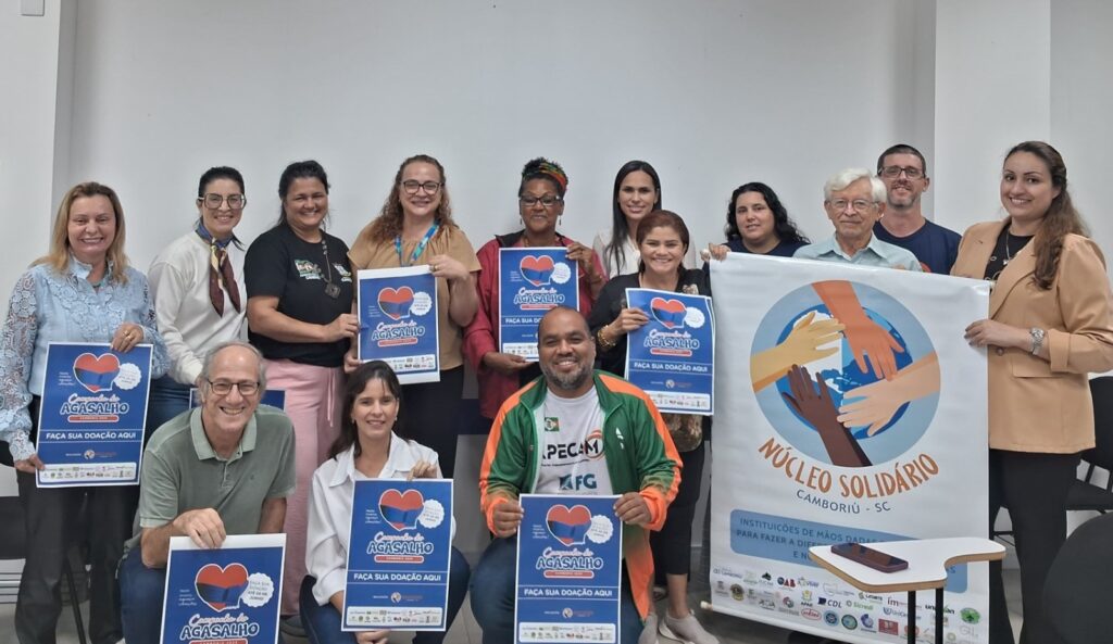 Instituições do Núcleo Solidário lançam Campanha do Agasalho 2025 em Camboriú