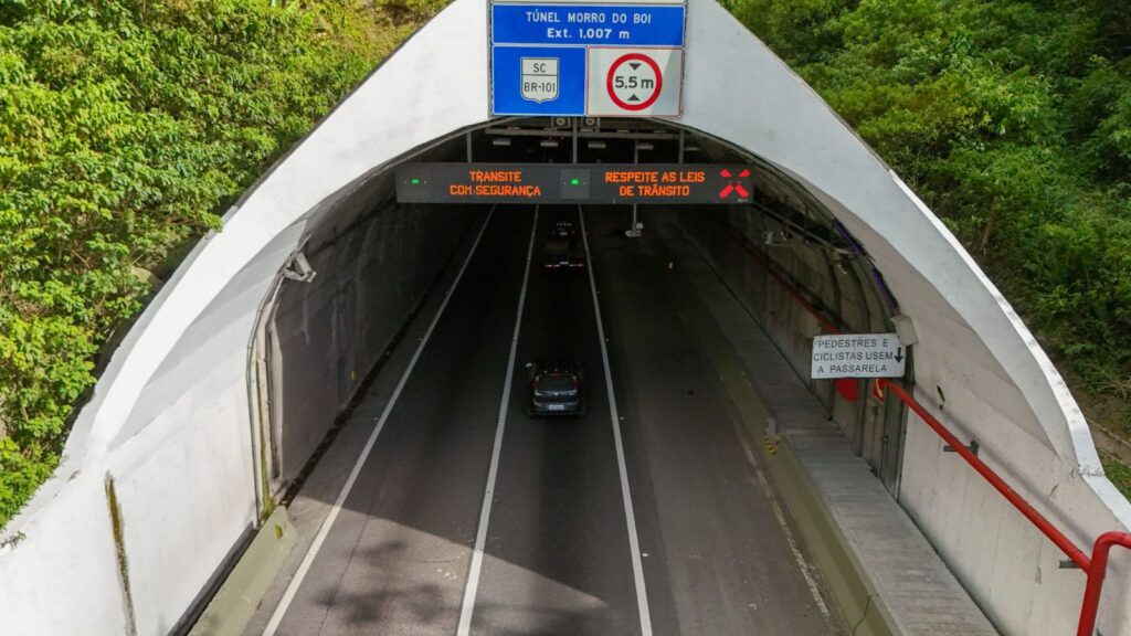 BR-101 terá bloqueio total no túnel do Morro do Boi