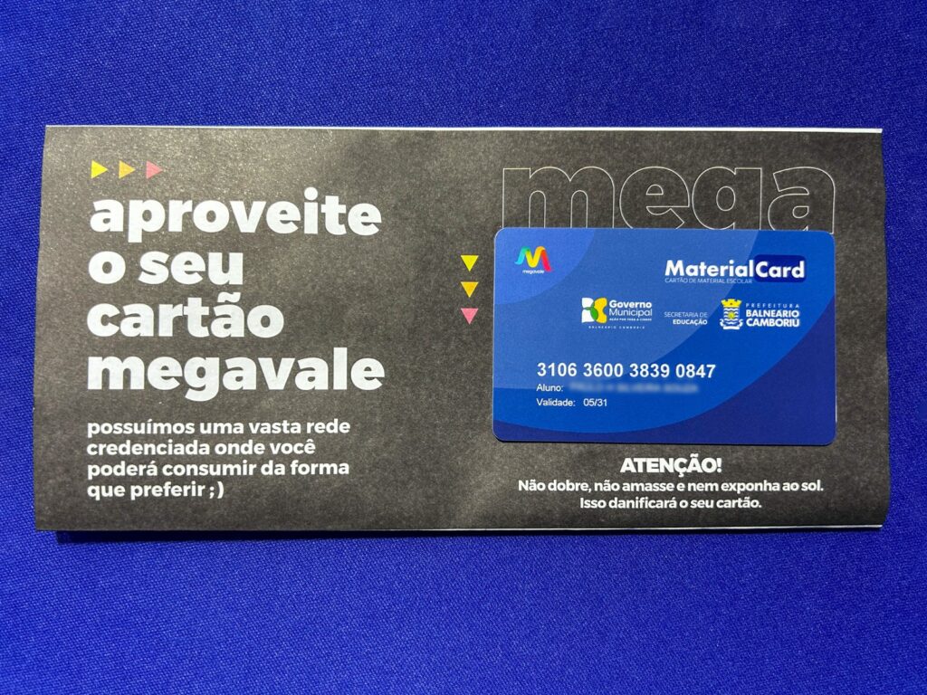 Balneário Camboriú antecipa entrega do cartão material escolar